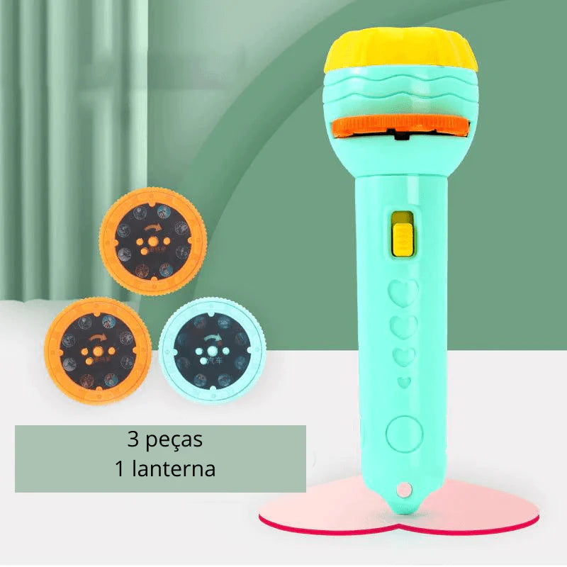 Lanterna Projetora De Brinquedo Com Imagens de Animais