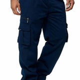 Calça Cargo Azul Escuro